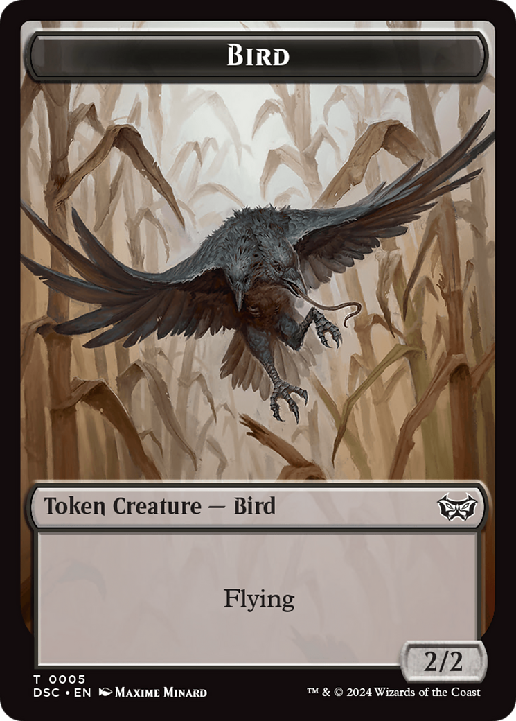 Demon // Bird Double-Sided Token [Duskmourn: House of Horror Commander Tokens] | Tables and Towers