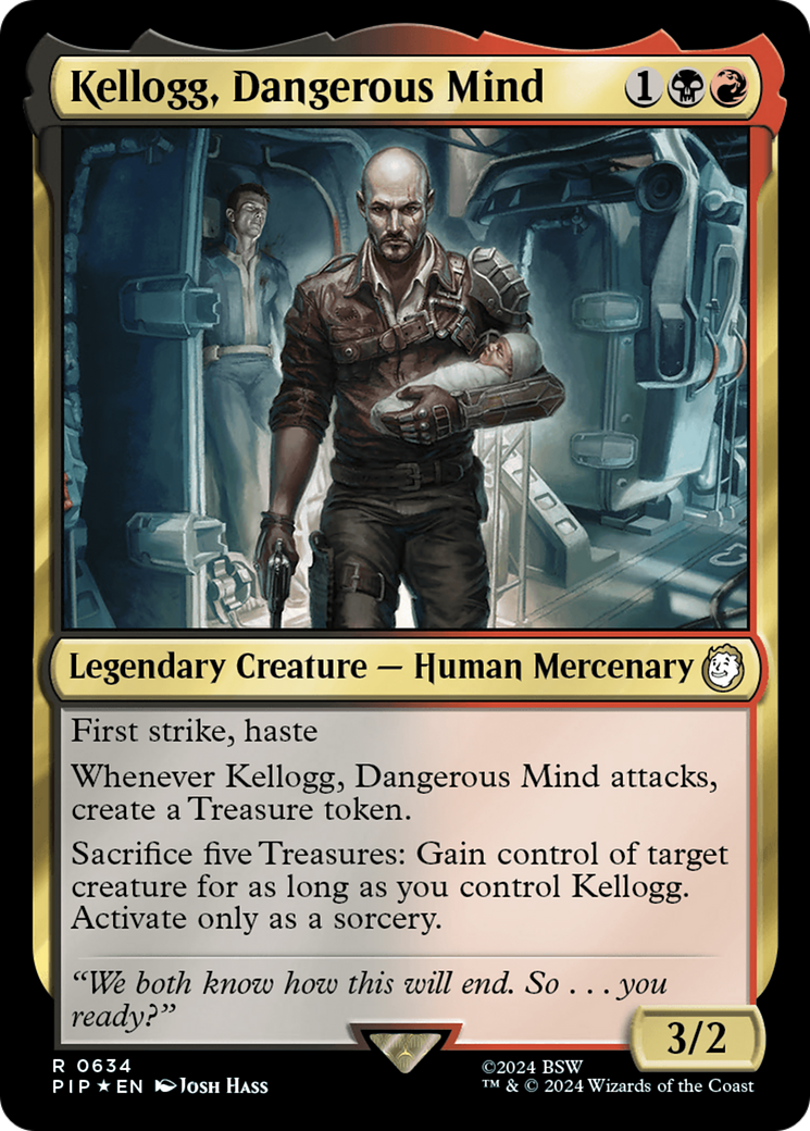 Kellogg, Dangerous Mind (Surge Foil) [Fallout] | Tables and Towers