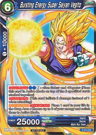 Bursting Energy Super Saiyan Vegito (Foil) (P-014) [Promotion Cards] | Tables and Towers