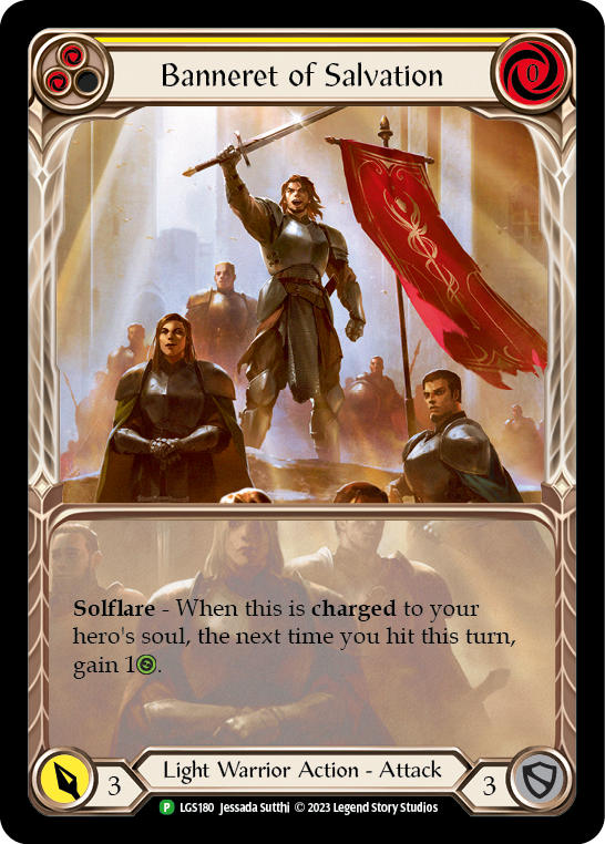 Banneret of Salvation (Extended Art) [LGS180] (Promo)  Rainbow Foil | Tables and Towers