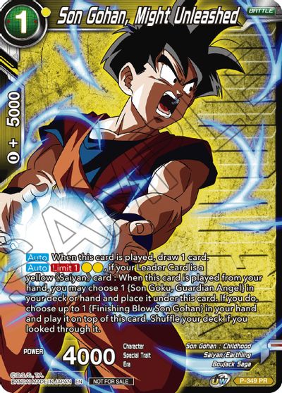 Son Gohan, Might Unleashed (Winner Stamped) (P-349) [Tournament Promotion Cards] | Tables and Towers