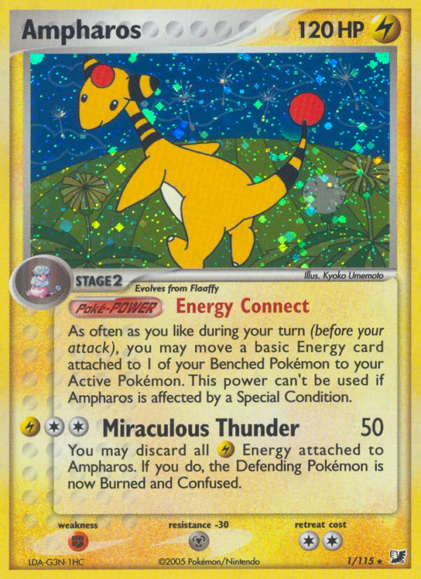 Ampharos (1/115) [EX: Unseen Forces] | Tables and Towers