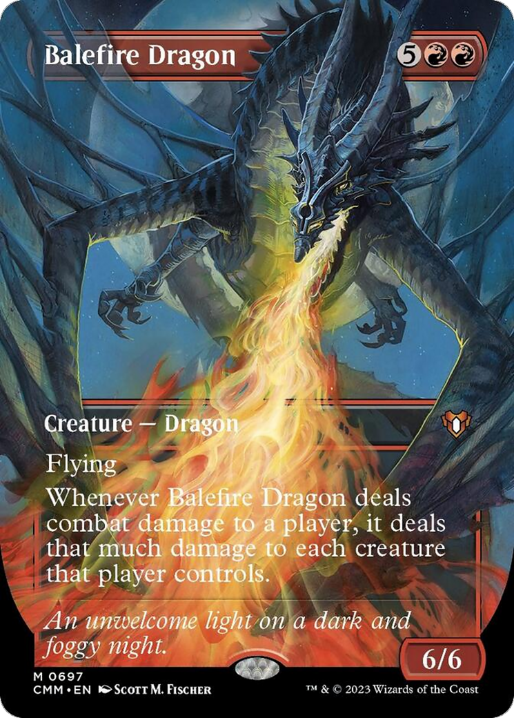 Balefire Dragon (Borderless Alternate Art) [Commander Masters] | Tables and Towers