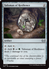 Talisman of Resilience [Duskmourn: House of Horror Commander] | Tables and Towers