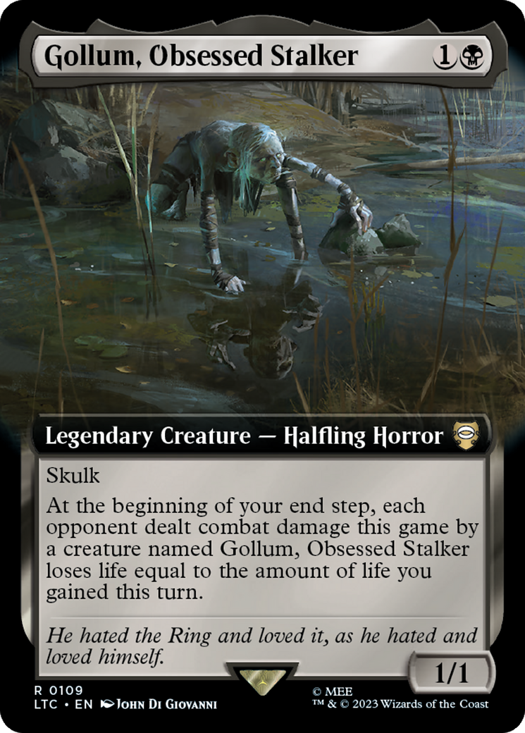 Gollum, Obsessed Stalker (Extended Art) [The Lord of the Rings: Tales of Middle-Earth Commander] | Tables and Towers