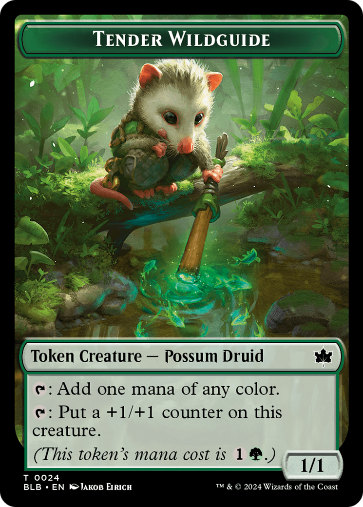 Tender Wildguide Token [Bloomburrow Tokens] | Tables and Towers