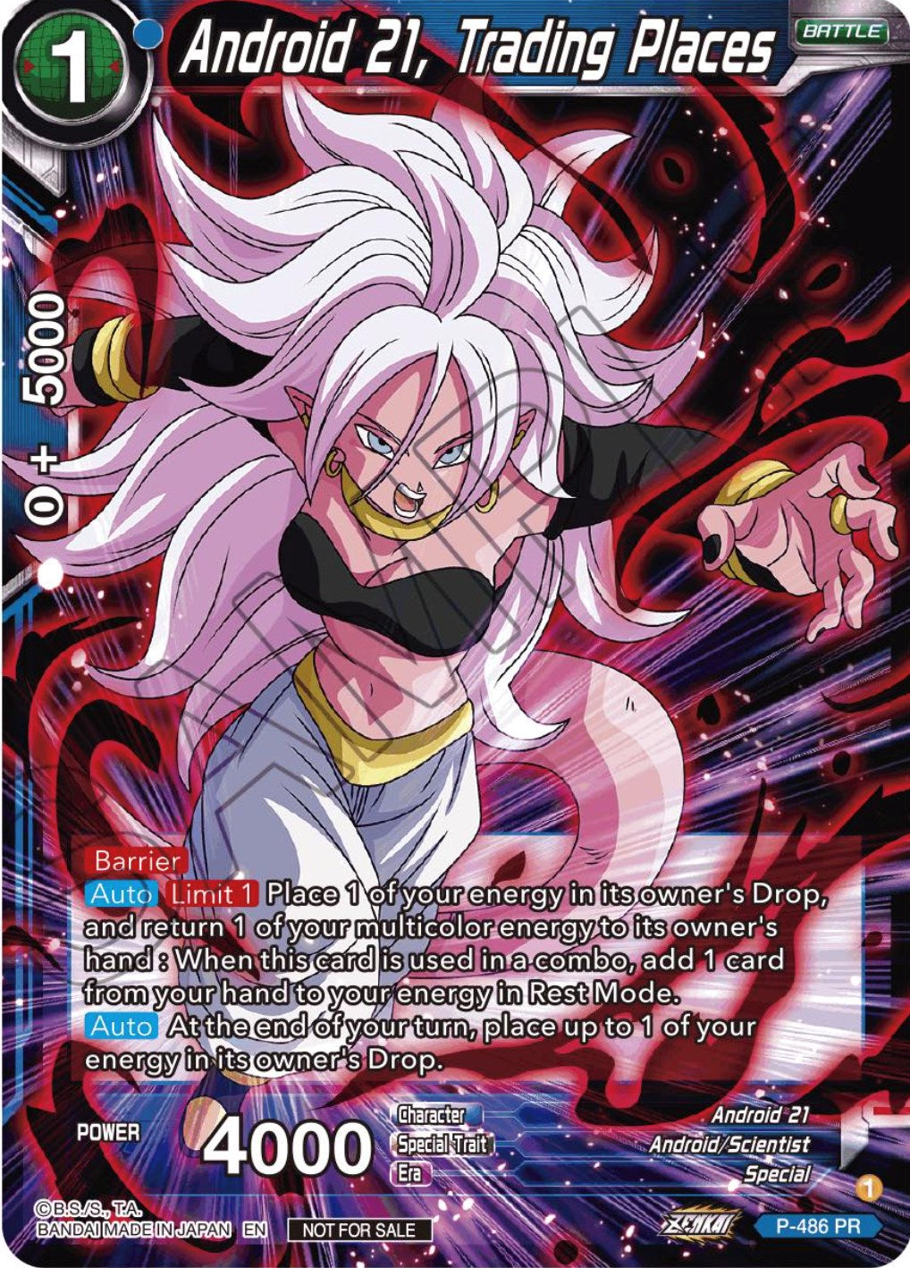 Android 21, Trading Places (Zenkai Series Tournament Pack Vol.3) (P-486) [Tournament Promotion Cards] | Tables and Towers