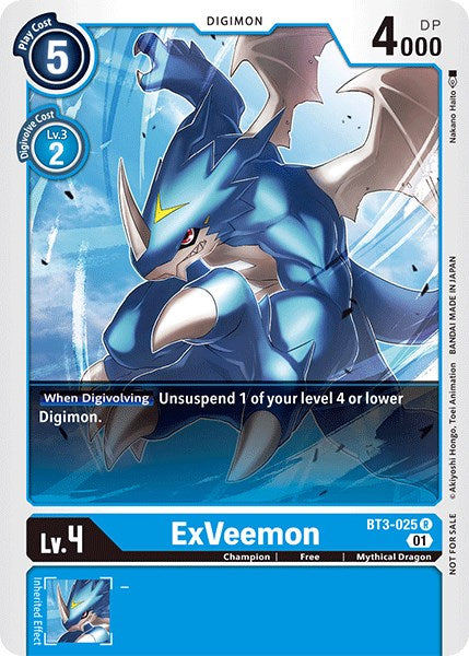 ExVeemon [BT3-025] (Winner Pack Double Diamond) [Release Special Booster Promos] | Tables and Towers