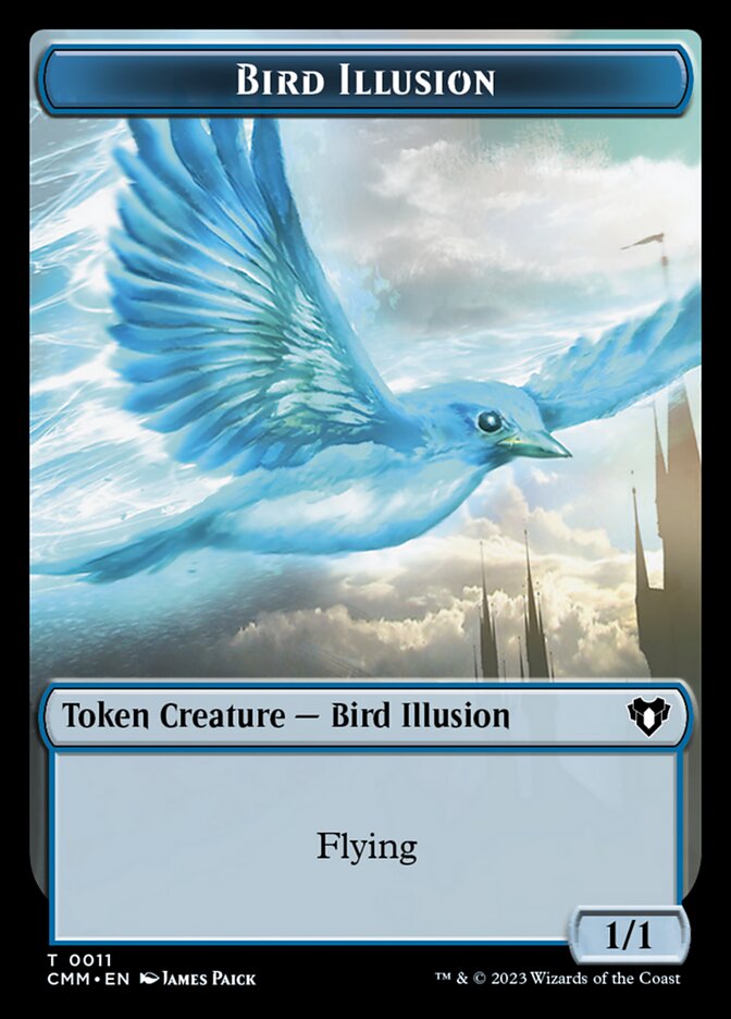 Thopter // Bird Illusion Double-Sided Token [Commander Masters Tokens] | Tables and Towers