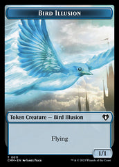 Treasure // Bird Illusion Double-Sided Token [Commander Masters Tokens] | Tables and Towers