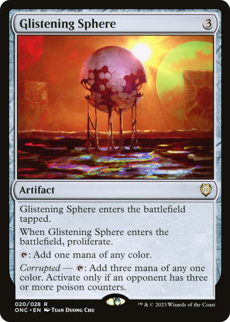 Glistening Sphere [Phyrexia: All Will Be One Commander] | Tables and Towers