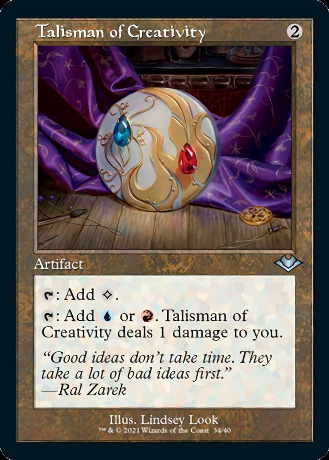 Talisman of Creativity (Retro Foil Etched) [Modern Horizons] | Tables and Towers