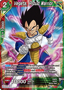 Vegeta, Proud Warrior (BT17-132) [Ultimate Squad] | Tables and Towers