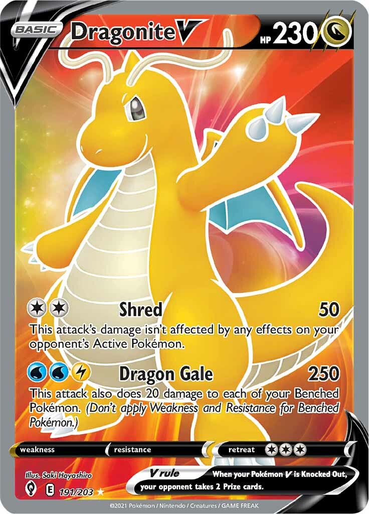 Dragonite V (191/203) [Sword & Shield: Evolving Skies] | Tables and Towers