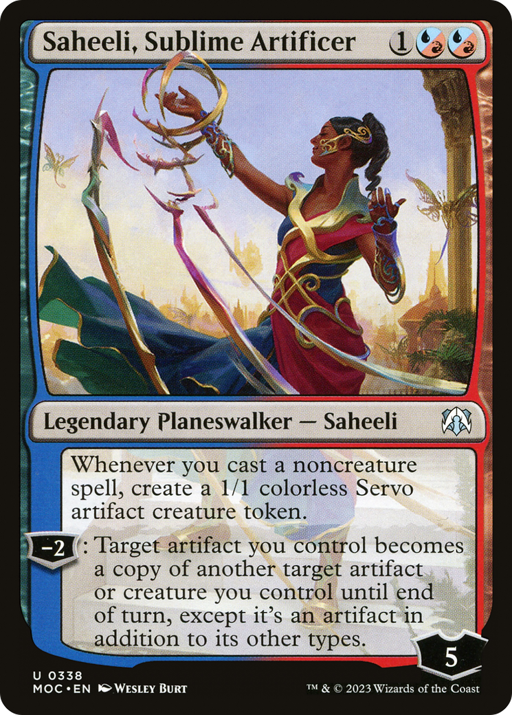 Saheeli, Sublime Artificer [March of the Machine Commander] | Tables and Towers