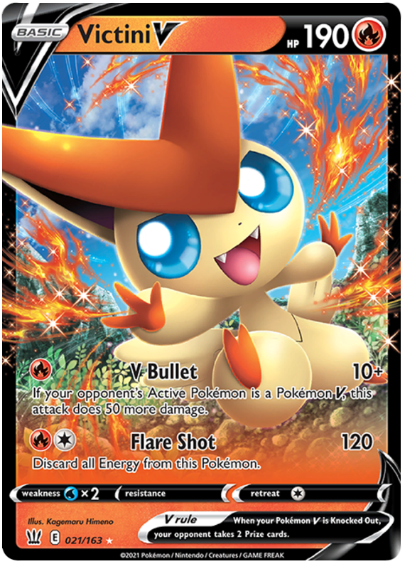 Victini V (021/163) [Sword & Shield: Battle Styles] | Tables and Towers