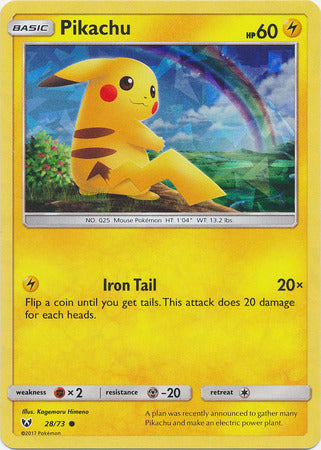 Pikachu (28/73) (Cracked Ice Holo) [Miscellaneous Cards] | Tables and Towers