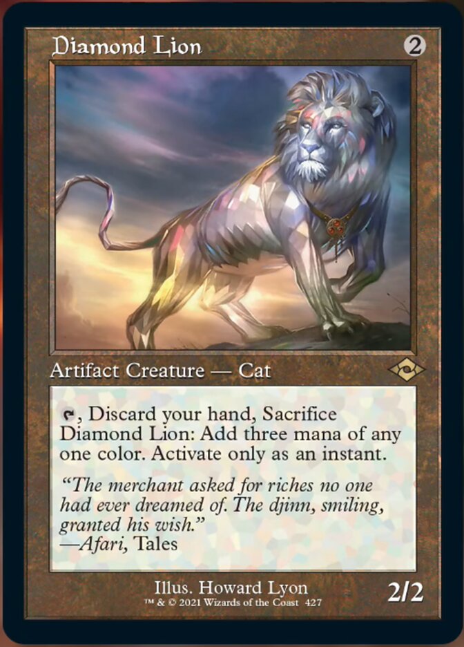 Diamond Lion (Retro Foil Etched) [Modern Horizons 2] | Tables and Towers