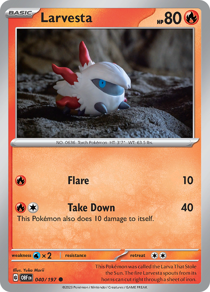 Larvesta (040/197) [Scarlet & Violet: Obsidian Flames] | Tables and Towers