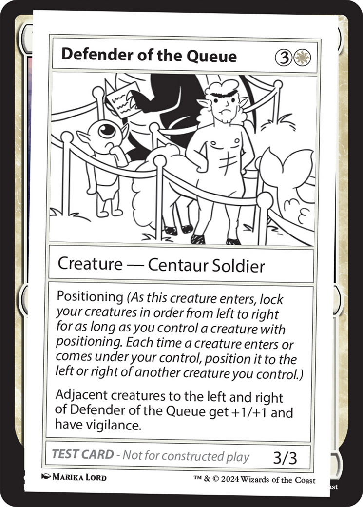 Defender of the Queue [Mystery Booster 2 Playtest Cards] | Tables and Towers