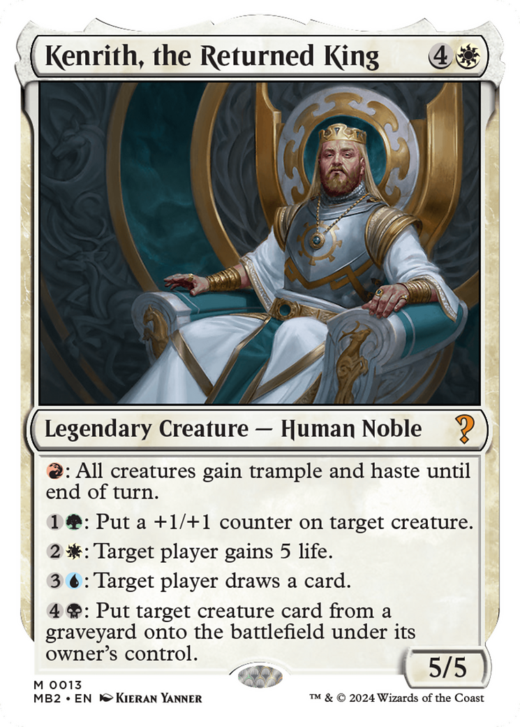 Kenrith, the Returned King (White Border) [Mystery Booster 2] | Tables and Towers