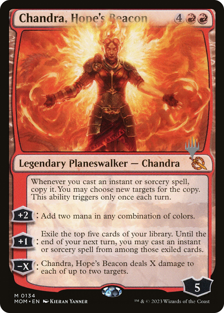 Chandra, Hope's Beacon (Promo Pack) [March of the Machine Promos] | Tables and Towers