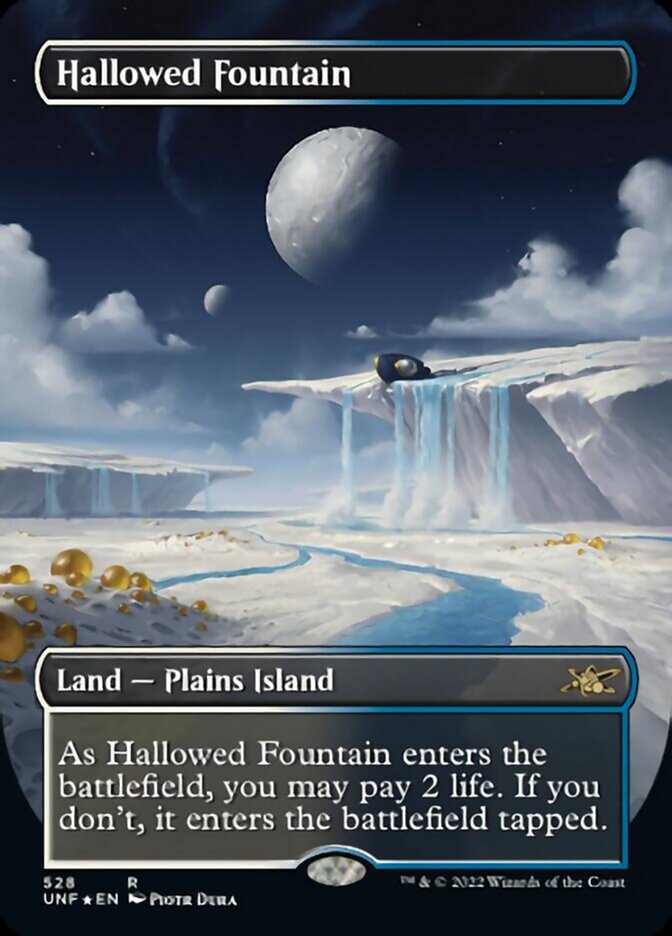 Hallowed Fountain (Borderless) (Galaxy Foil) [Unfinity] | Tables and Towers