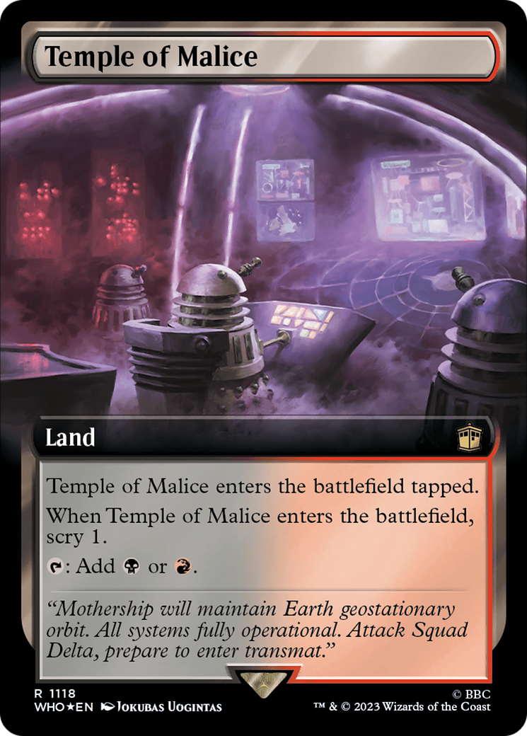 Temple of Malice (Extended Art) (Surge Foil) [Doctor Who] | Tables and Towers