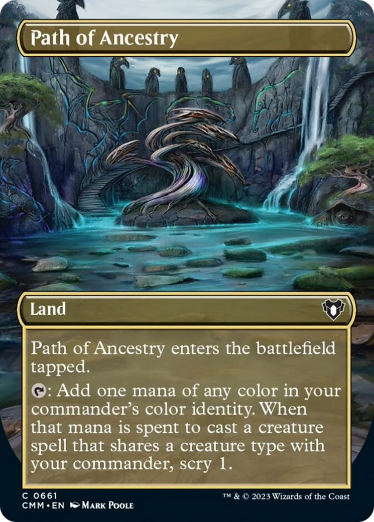 Path of Ancestry (Borderless Alternate Art) [Commander Masters] | Tables and Towers