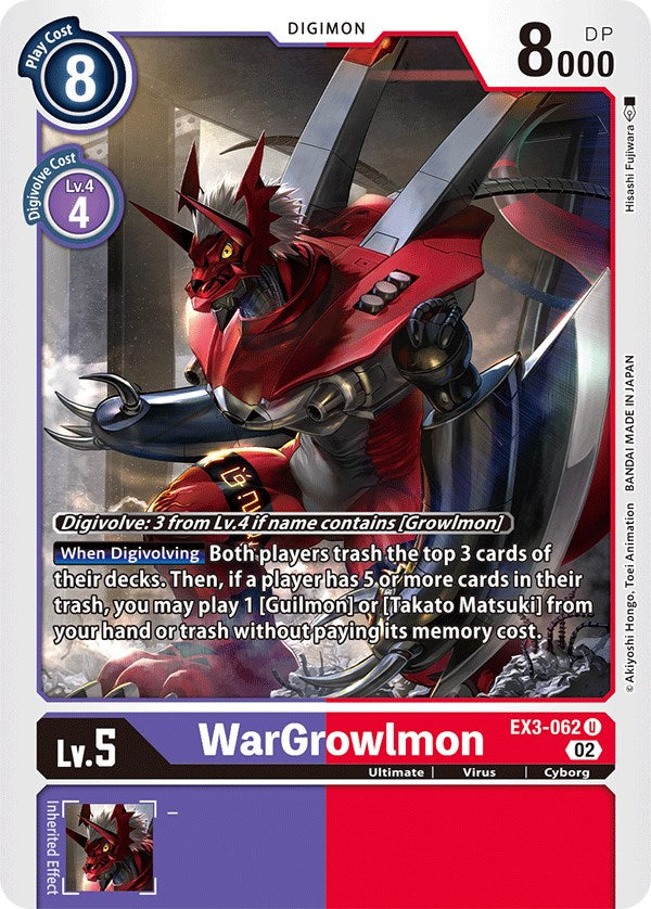 WarGrowlmon [EX3-062] [Draconic Roar] | Tables and Towers