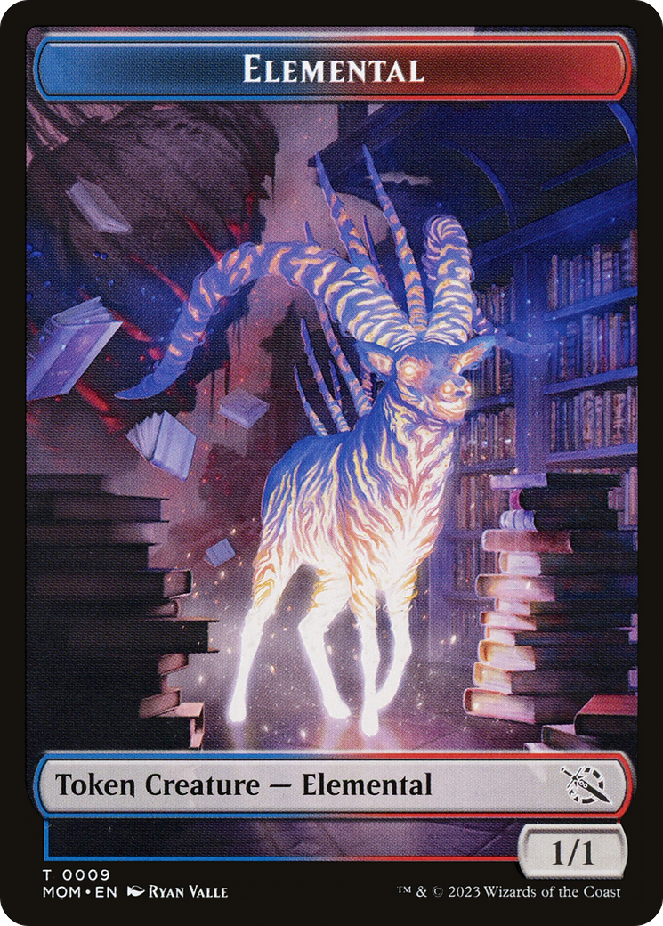 Elemental (09) // Spirit (13) Double-Sided Token [March of the Machine Tokens] | Tables and Towers