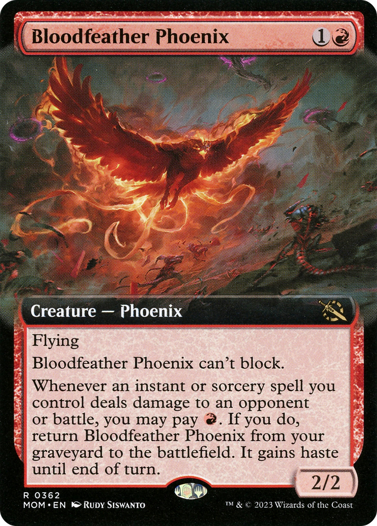 Bloodfeather Phoenix (Extended Art) [March of the Machine] | Tables and Towers