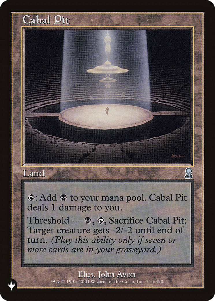 Cabal Pit [The List Reprints] | Tables and Towers