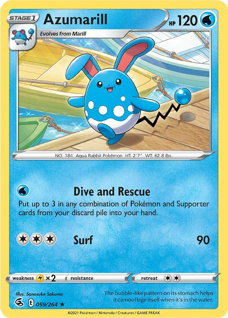 Azumarill (059/264) [Sword & Shield: Fusion Strike] | Tables and Towers