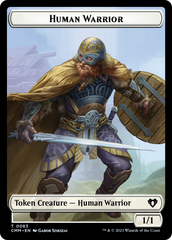 Human Warrior // Zombie Army Double-Sided Token [Commander Masters Tokens] | Tables and Towers