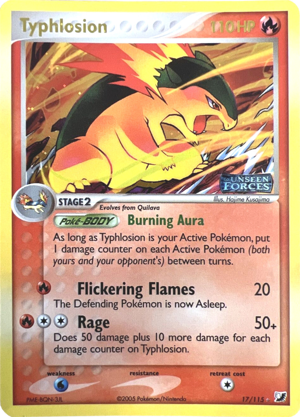 Typhlosion (17/115) (Stamped) [EX: Unseen Forces] | Tables and Towers