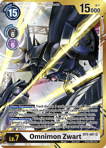 Omnimon Zwart [BT5-087] (Alternate Art - Kenji Watanabe) [Battle of Omni] | Tables and Towers