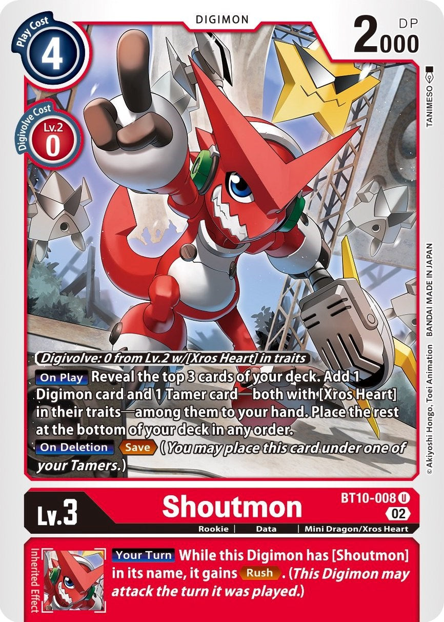 Shoutmon [BT10-008] [Xros Encounter] | Tables and Towers