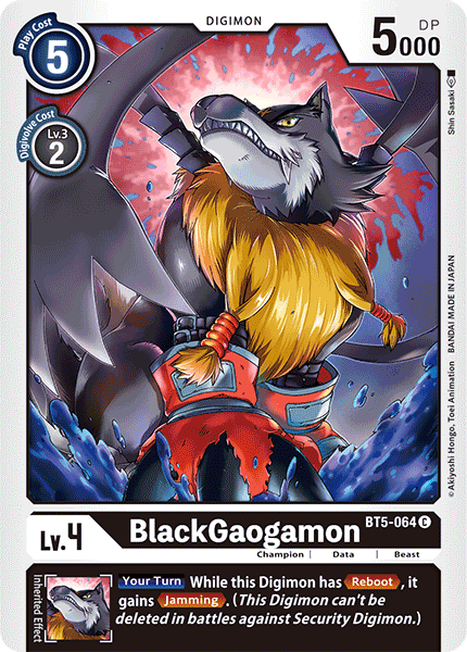 BlackGaogamon [BT5-064] [Battle of Omni] | Tables and Towers