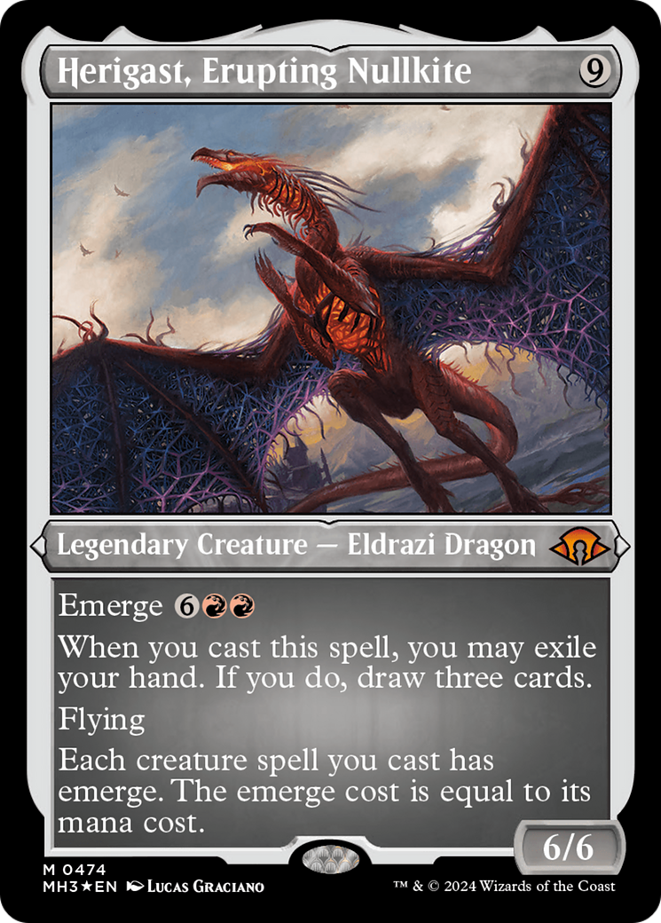 Herigast, Erupting Nullkite (Foil Etched) [Modern Horizons 3] | Tables and Towers