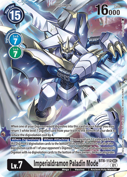 Imperialdramon: Paladin Mode [BT8-112] (Alternate Art) [New Awakening] | Tables and Towers