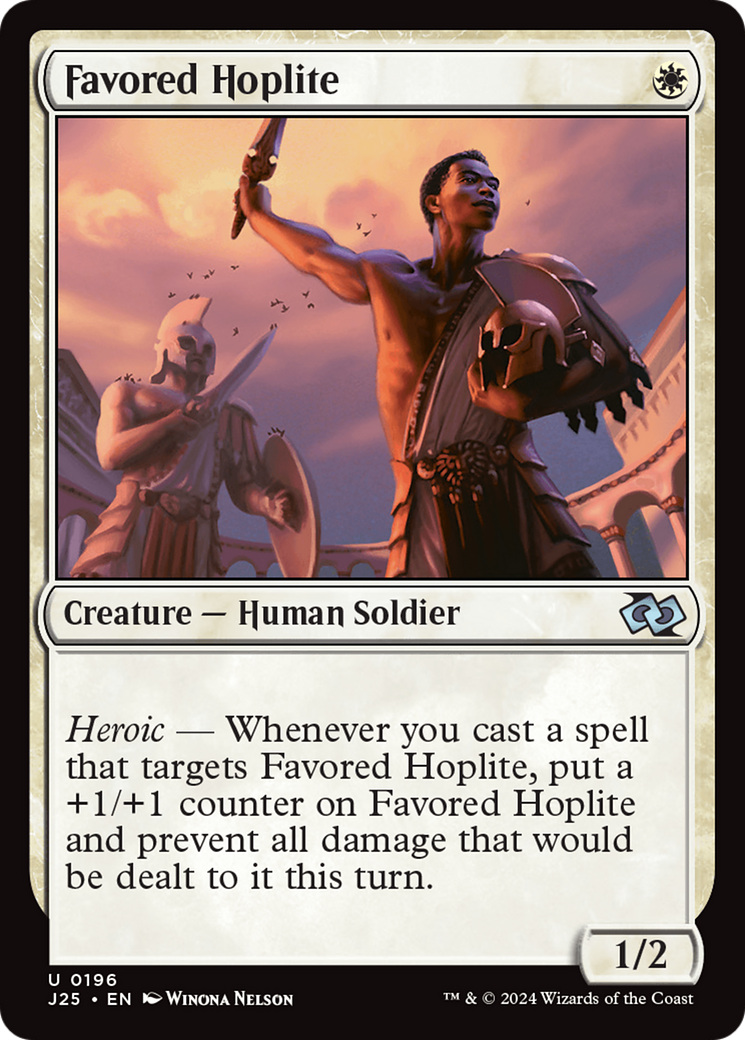 Favored Hoplite [Foundations Jumpstart] | Tables and Towers