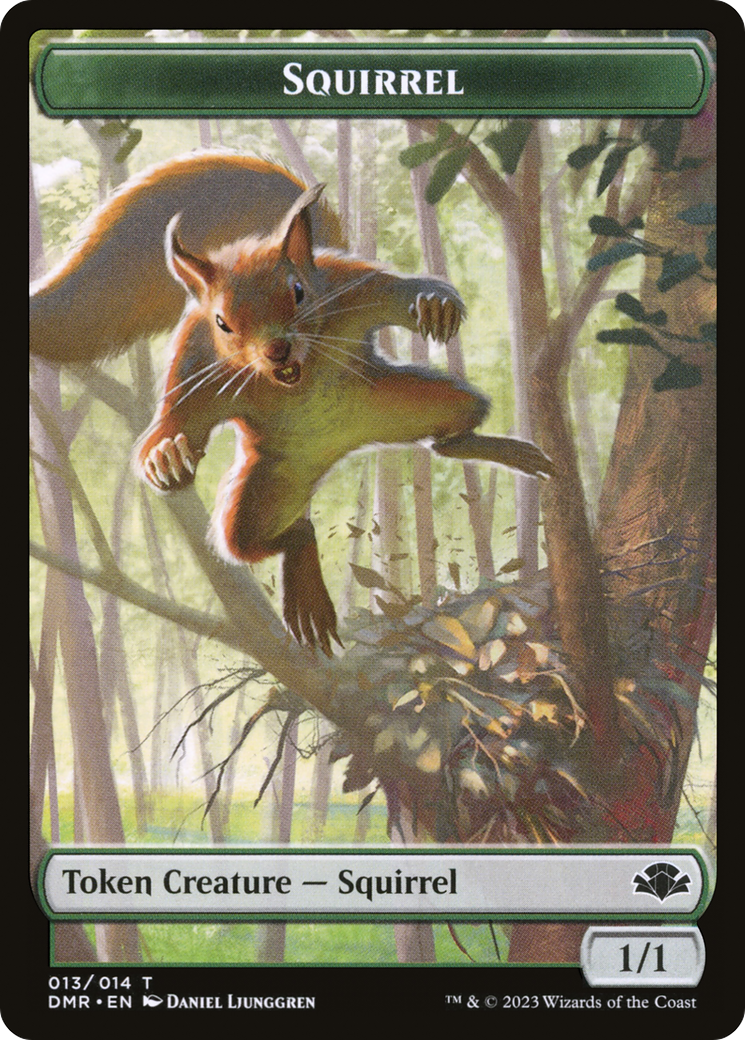 Squirrel Token [Dominaria Remastered Tokens] | Tables and Towers