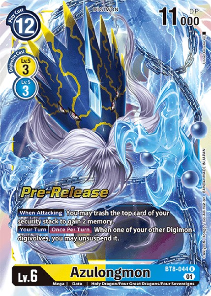 Azulongmon [BT8-044] [New Awakening Pre-Release Cards] | Tables and Towers