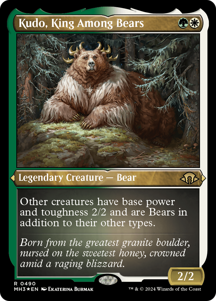 Kudo, King Among Bears (Foil Etched) [Modern Horizons 3] | Tables and Towers