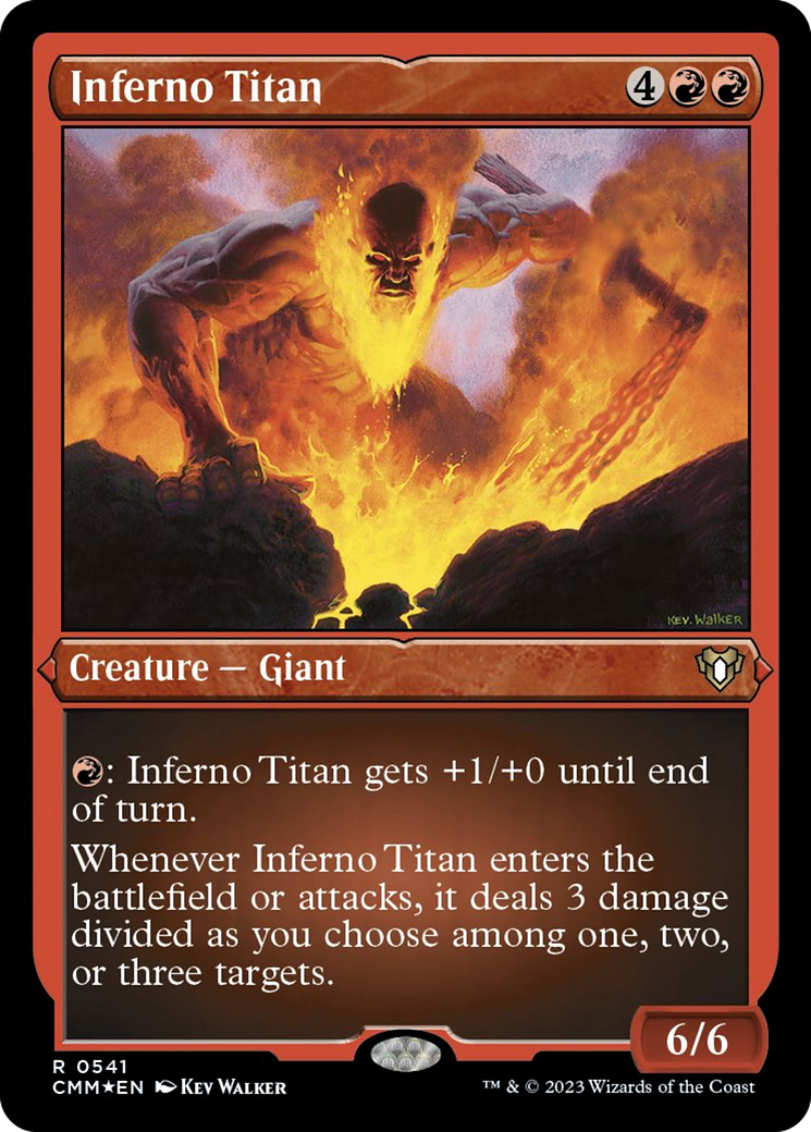 Inferno Titan (Foil Etched) [Commander Masters] | Tables and Towers