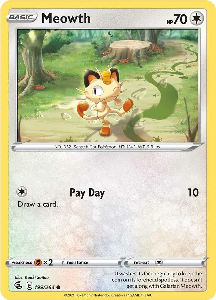 Meowth (199/264) [Sword & Shield: Fusion Strike] | Tables and Towers