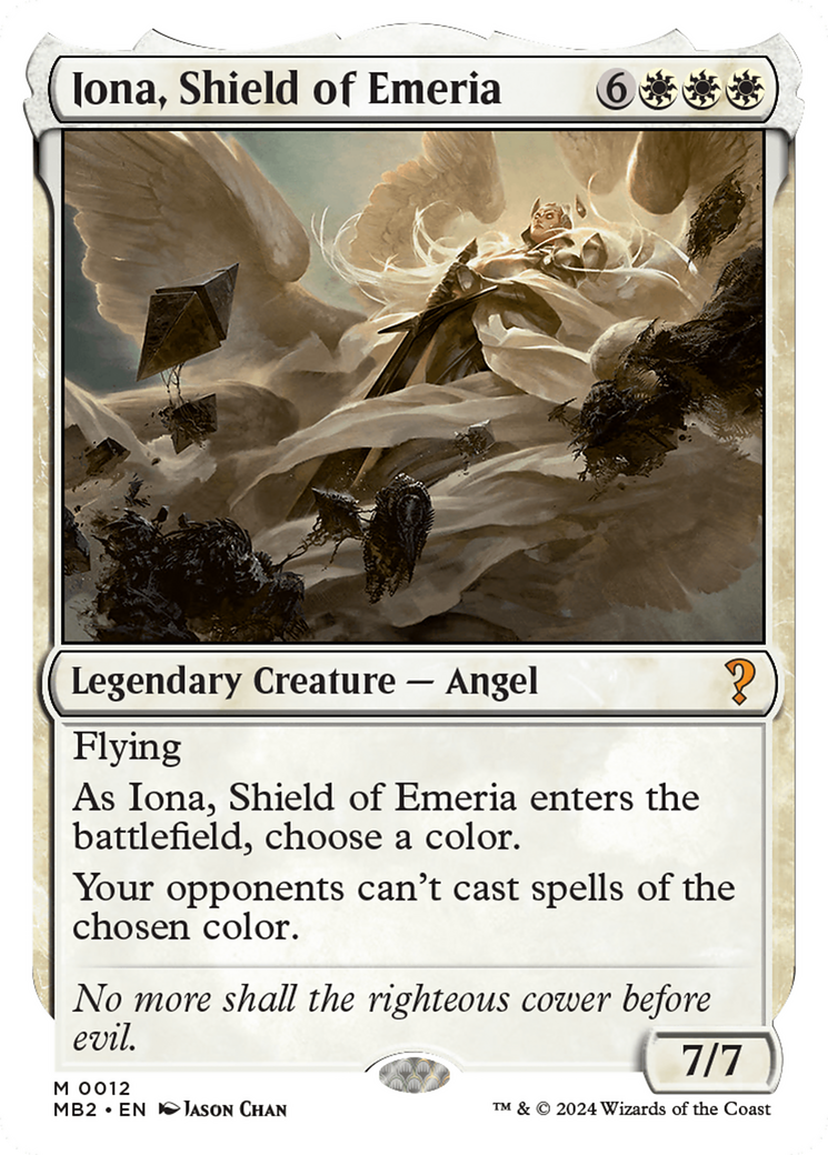 Iona, Shield of Emeria (White Border) [Mystery Booster 2] | Tables and Towers