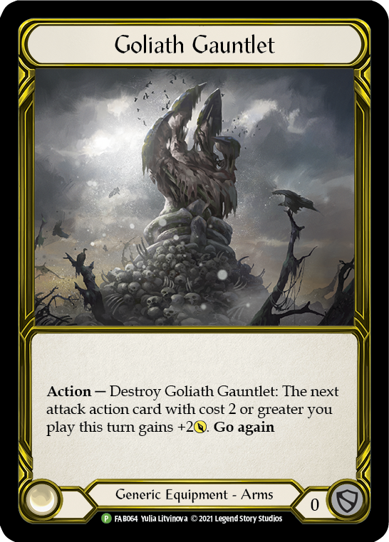 Goliath Gauntlet (Golden) [FAB064] (Promo)  Cold Foil | Tables and Towers