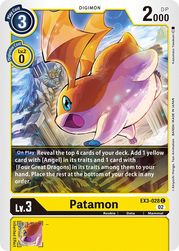 Patamon [EX3-028] [Draconic Roar] | Tables and Towers